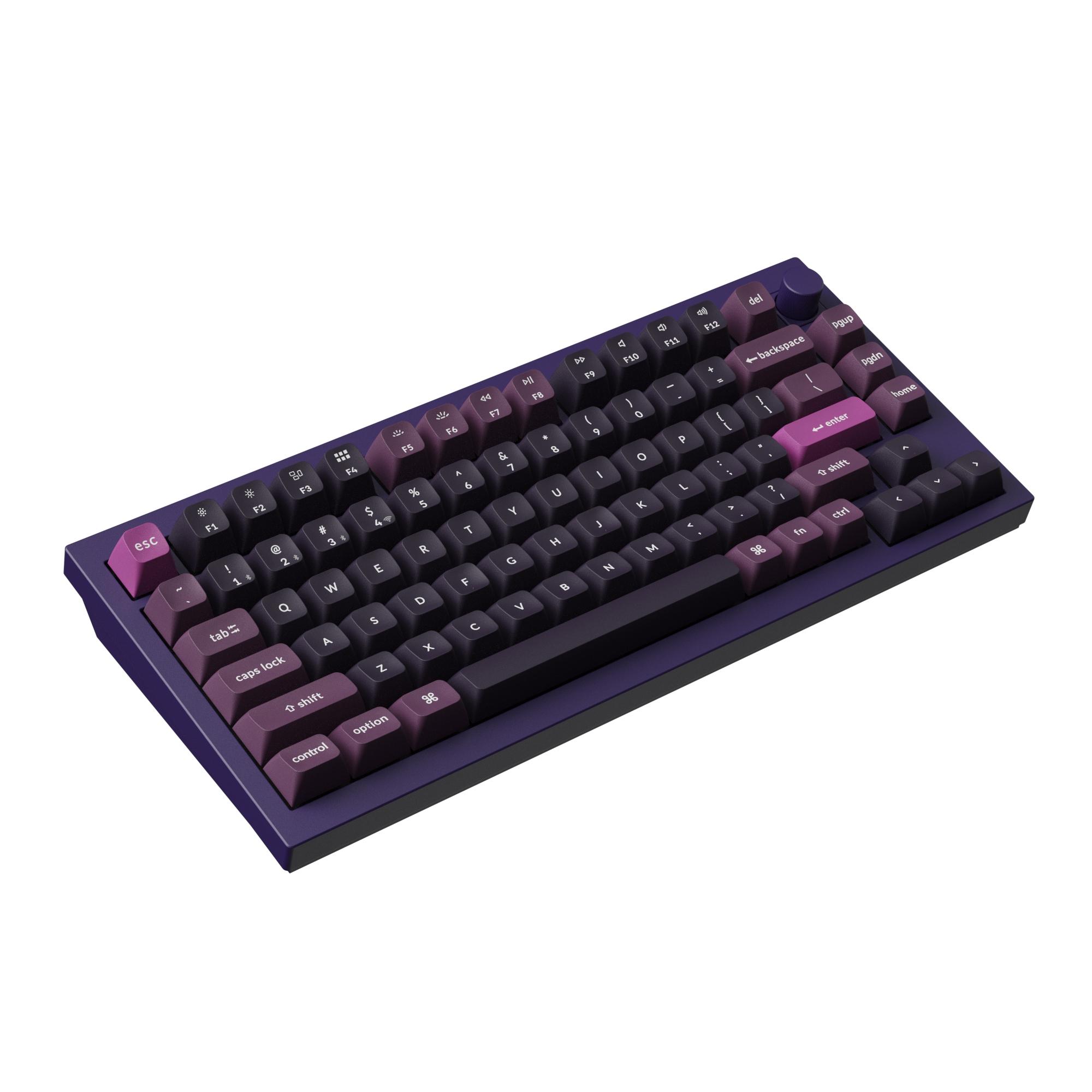 Безжична механичка клавиатура Keychron Q1 MAX Gateron Jupiter Red Switch - Purple - Image 7