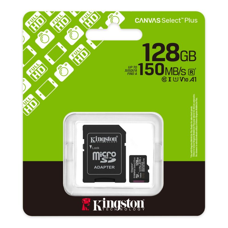 Карта памет Kingston Canvas Select Plus, microSDXC 128GB