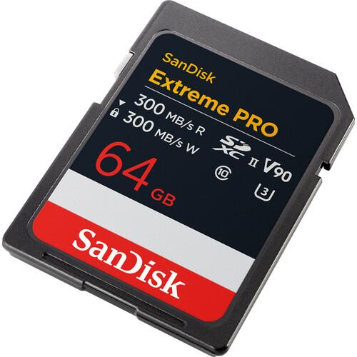 SanDisk Карта памет Extreme Pro SDXC 64GB 300MB/s & 300Mb/s Class 10 V90 UHS-II - Image 2