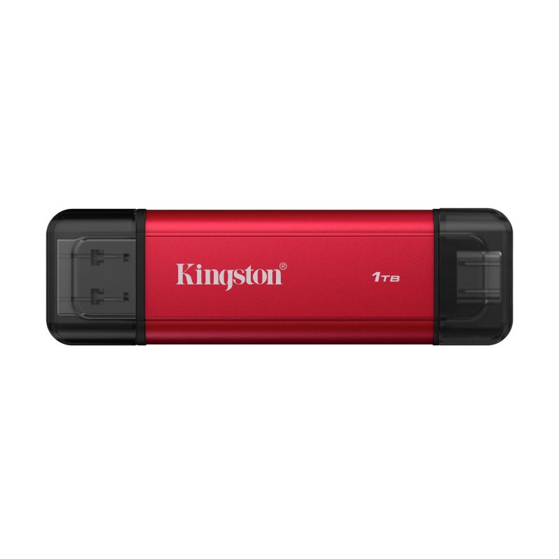 Флаш памет Kingston Dual USB-A/C Portable SSD 1TB - Black/Red