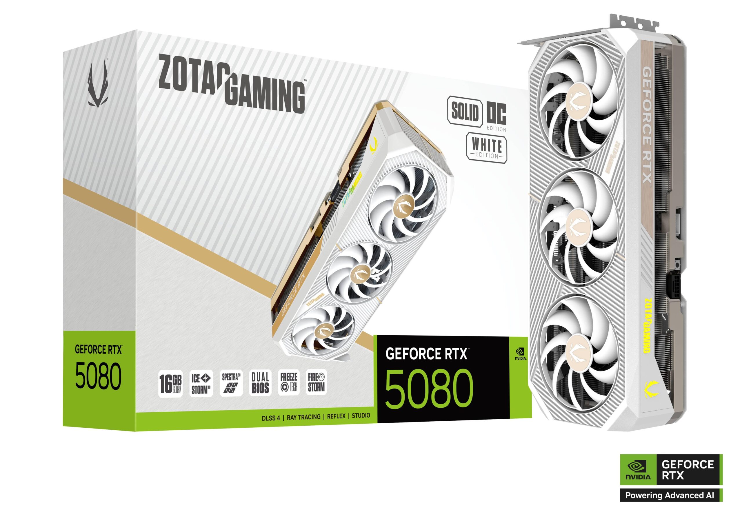 Видео карта ZOTAC GAMING RTX 5080 Solid OC White Edition 16GB GDDR7 - Image 7