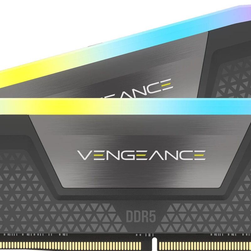 Памет Corsair Vengeance Gray RGB DDR5 64GB (2x32GB), 5600MHz, AMD EXPO & Intel XMP