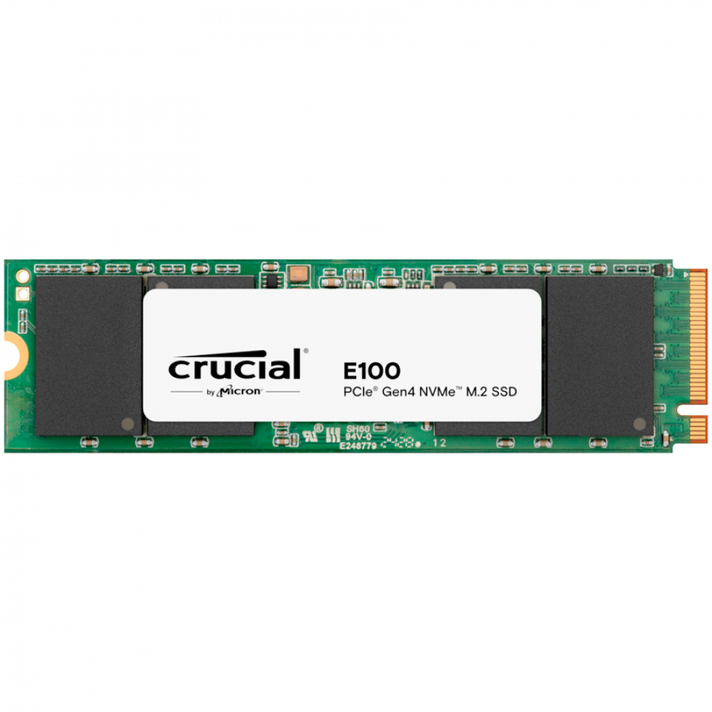 Crucial E100 2TB SSD PCIe 4.0 Gen4 M.2 2280 NVMe, Read/Write: 5000/3000 MB/s