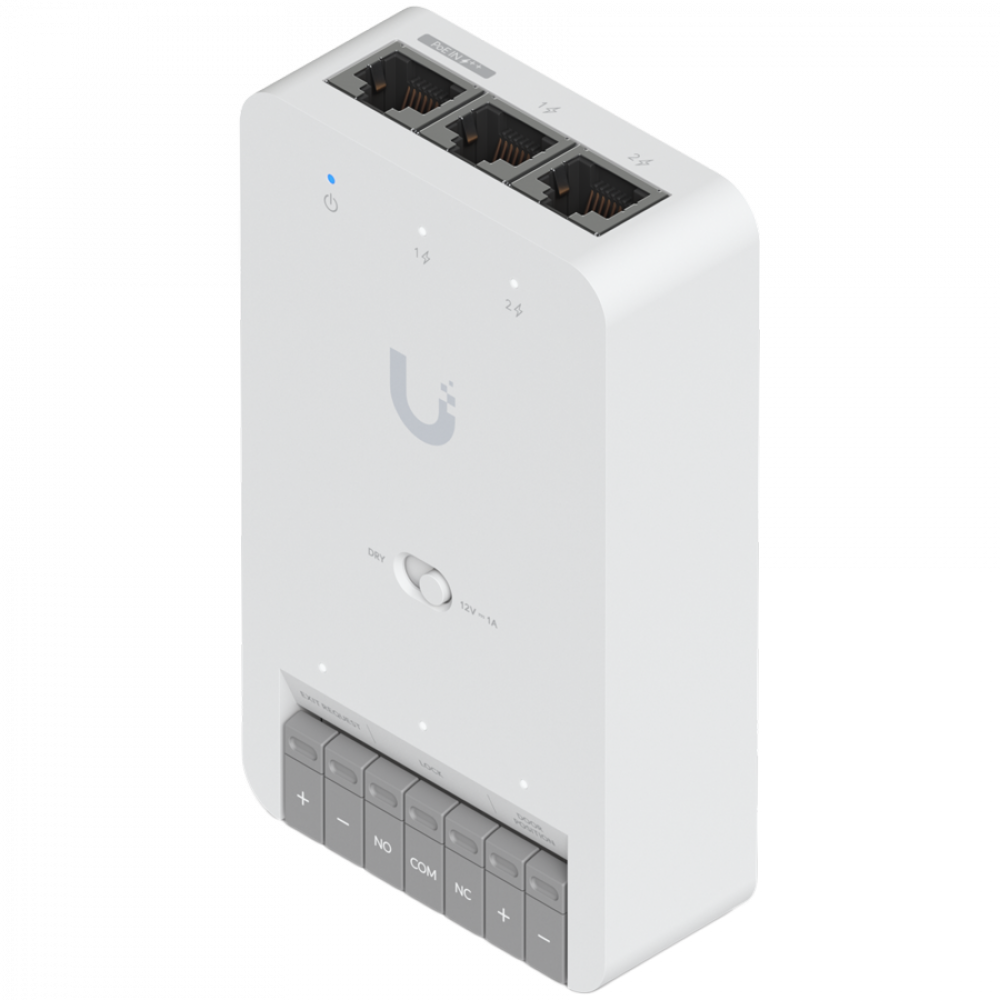 Ubiquiti UA-HUB-DOOR-MINI Compact Access Control Hub for a single door, Connect and power via PoE++