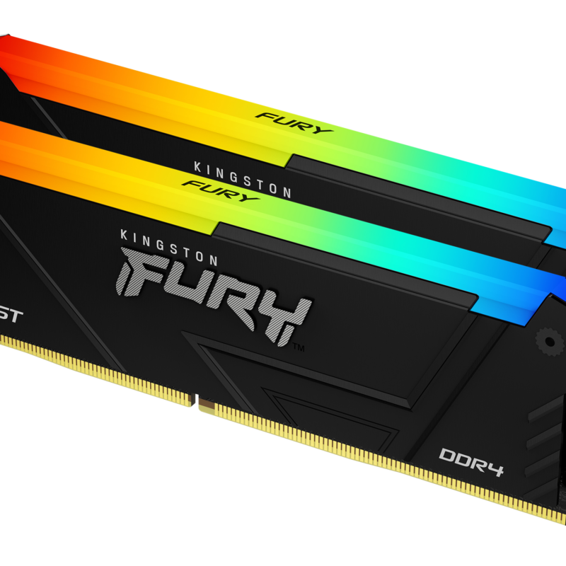 Памет Kingston FURY Beast Black RGB 16GB(2x8GB) DDR4 3200MHz CL16