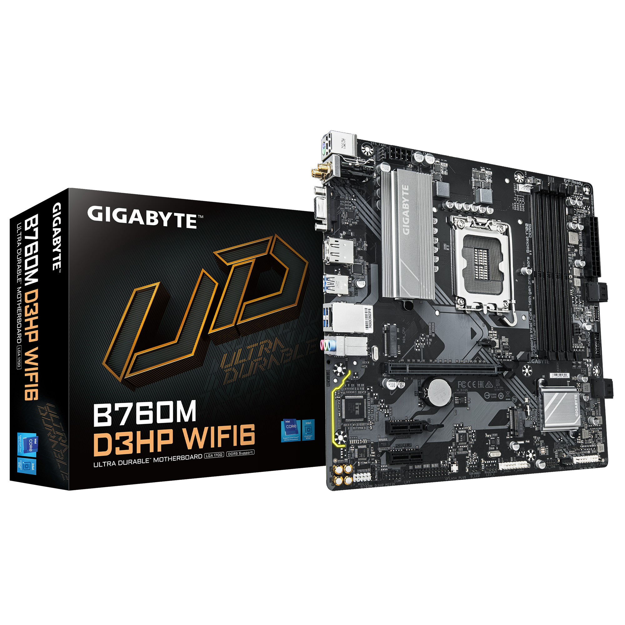 Дънна платка GIGABYTE B760M D3HP WIFI6 DDR5, socket 1700, mATX - Image 4