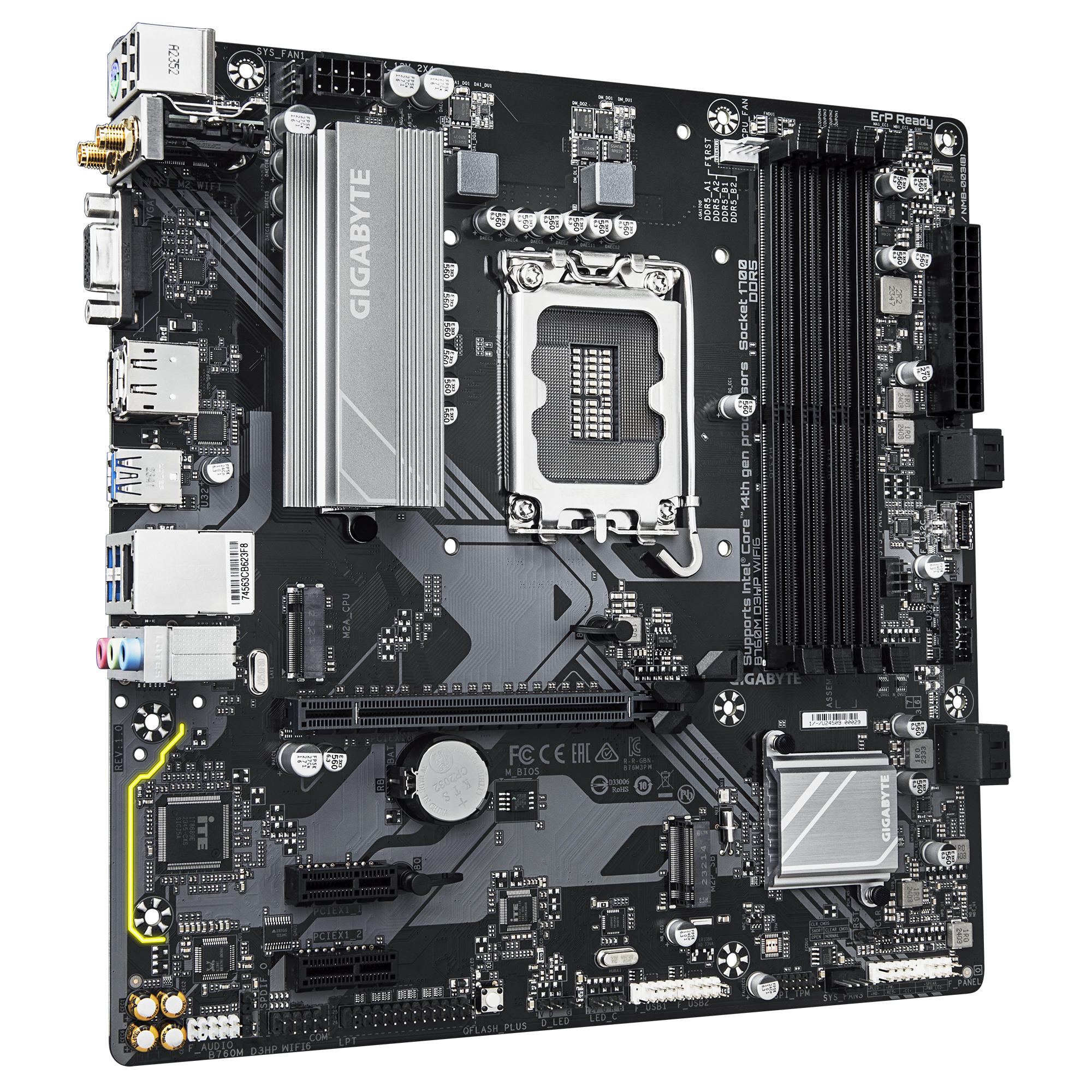 Дънна платка GIGABYTE B760M D3HP WIFI6 DDR5, socket 1700, mATX - Image 2