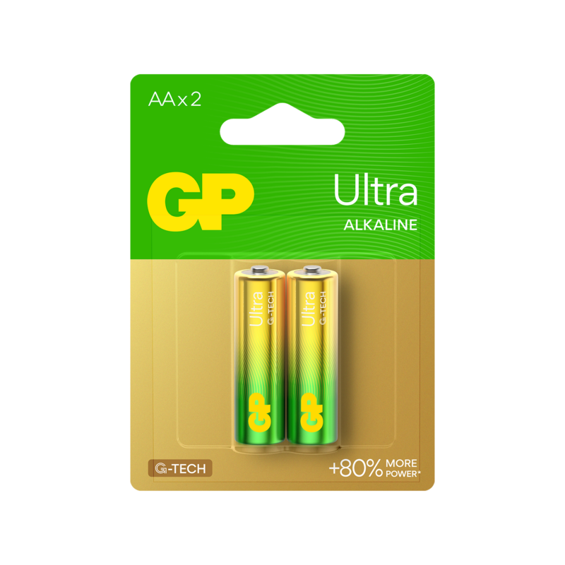 Алкална батерия GP ULTRA LR6 AA /2 бр. в опаковка/ 1.5V GP, GP15AU