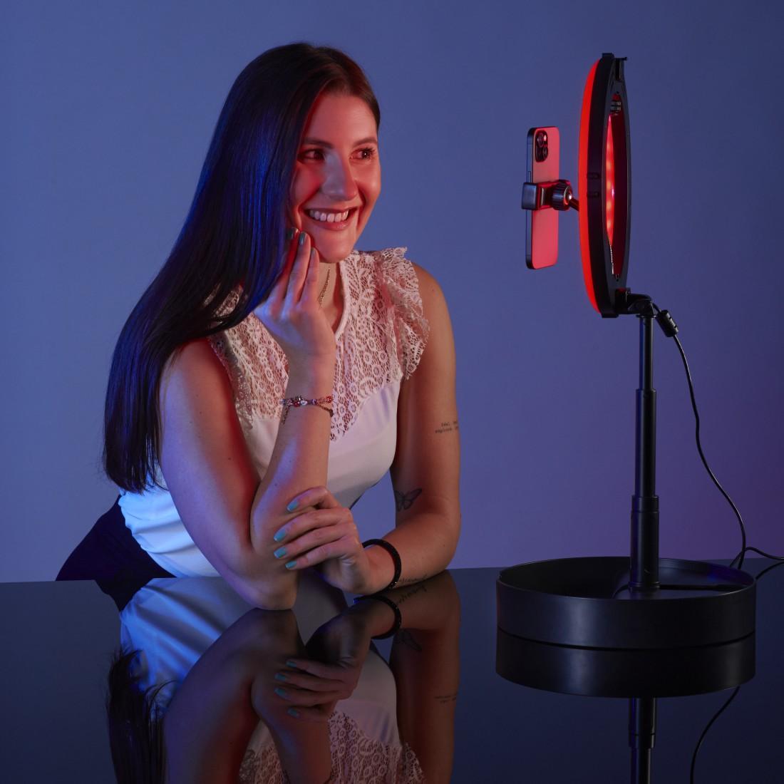 Hama LED Лампа със статив "SpotLight FoldUp RGB 102" LED-RGB, комплект за смартфон, сгъваема - Image 6