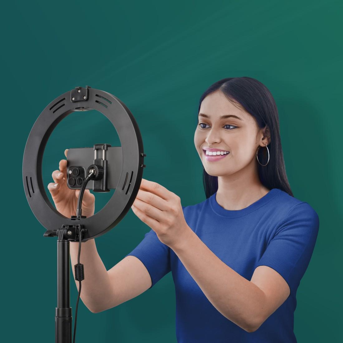 Hama LED Лампа със статив "SpotLight FoldUp RGB 102" LED-RGB, комплект за смартфон, сгъваема - Image 10