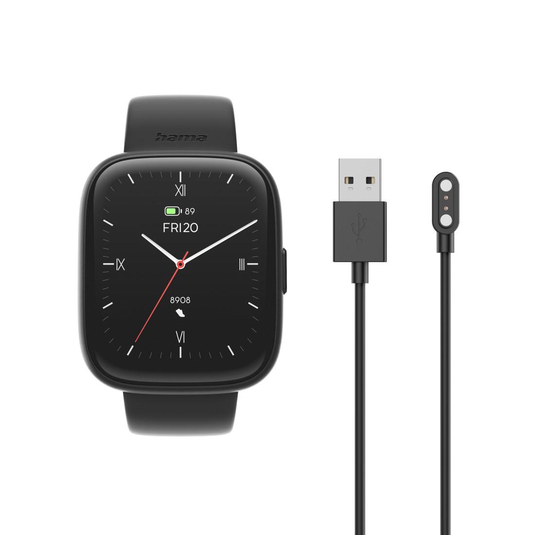 HAMA Смарт часовник "4000", функция за разговори, анализ на съня, водоустойчив, 46 мм, черен - Image 17
