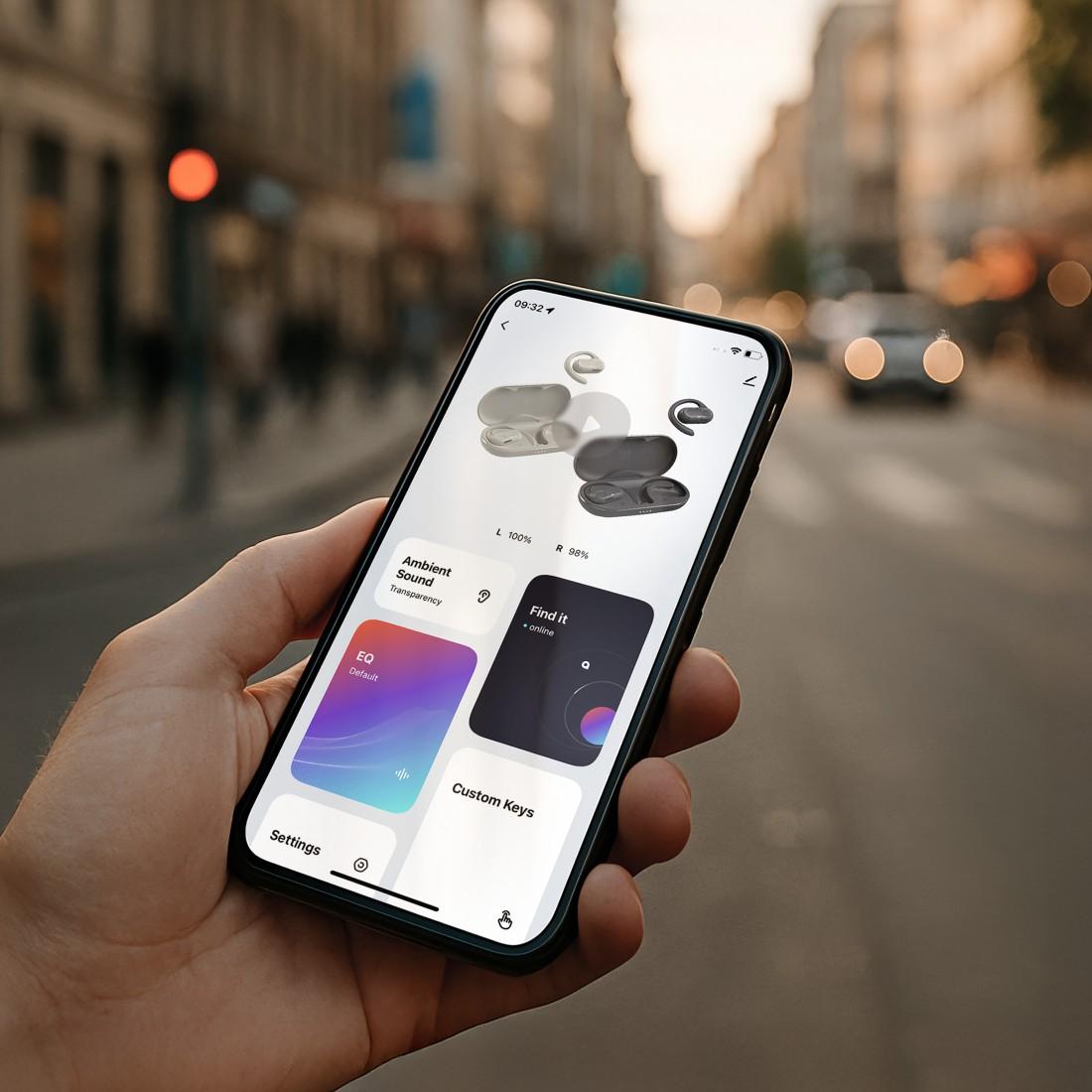 Hama Блутут слушалки „Spirit Open“, OWS отворени уши, True Wireless, приложение, черни - Image 11