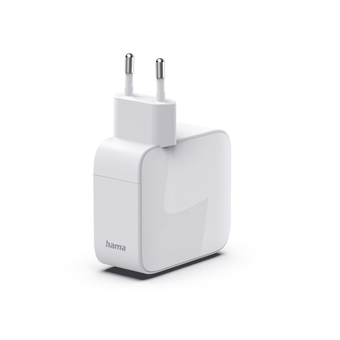 HAMA Бързо зарядно, 30 W, GaN, 2x USB-C, с разтегателен кабел 0.7м, бял - Image 5