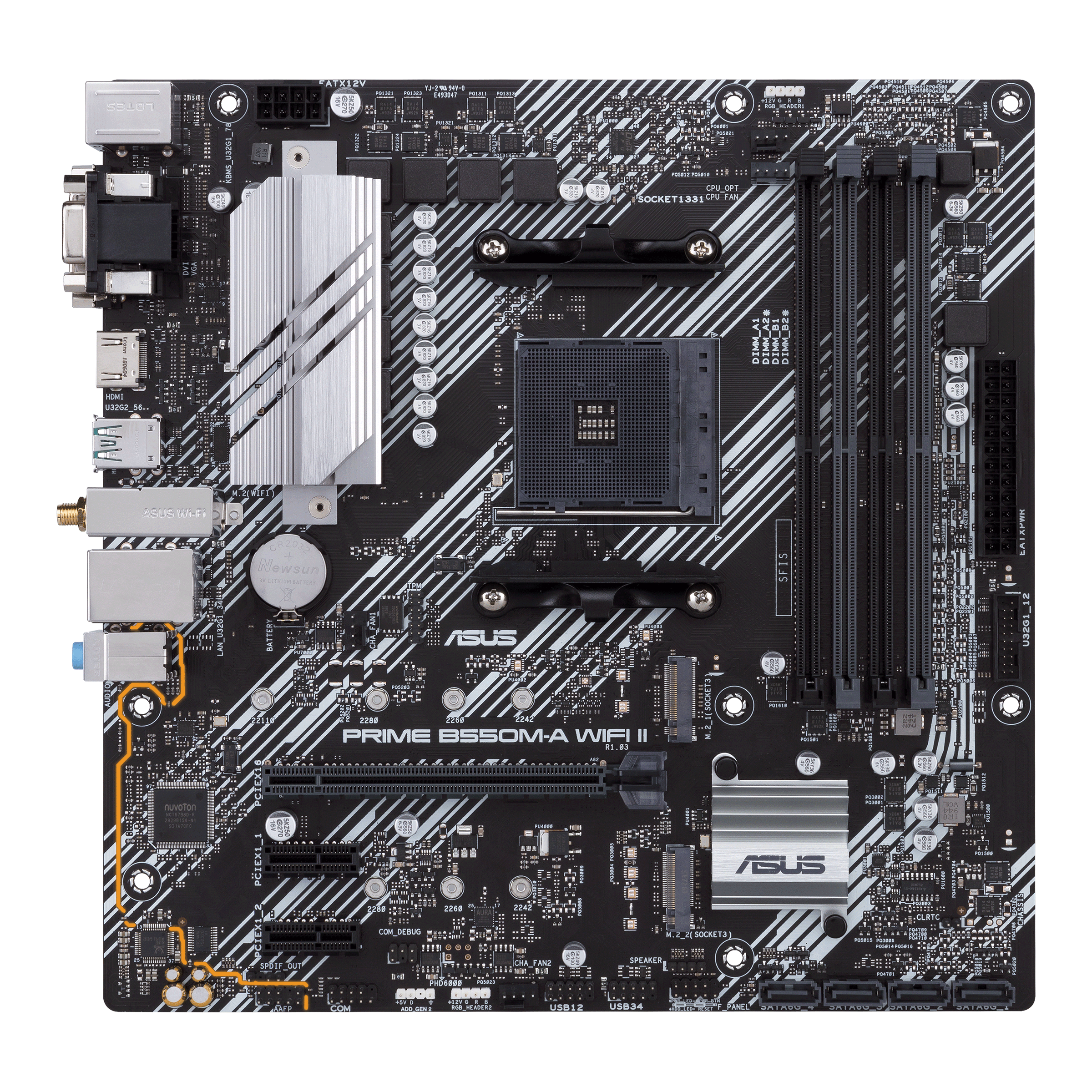 Дънна платка ASUS Prime B550M-A WIFI II, socket AM4