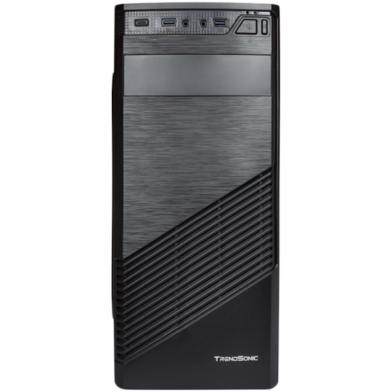 Chassis FC-F61A, ATX, 7 slots, 1 X 5.25", 2 X 3.5" H.D., 2 X 2.5", 2 x USB 3.0, 1 X Type C / 1 x AUDIO /, PSU 550W 12 sm, 20+4pin, Black