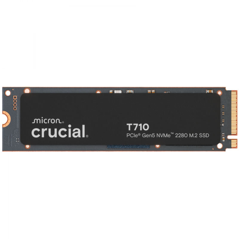 CRUCIAL T710 2TB PCIe Gen5 NVMe M.2 2280 SSD up to 14500 MB/s read and 13800 MB/s write