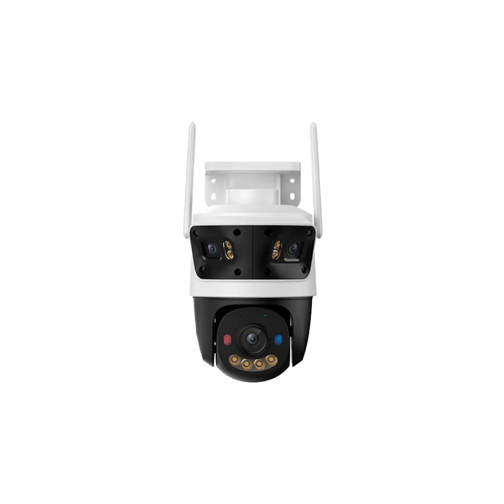 Imou Cruiser triple, full color night vision Wi-Fi IP camera, 2x fixed lenses: 1/2.8''3MP CMOS, 3.6mm fixed lens, Pan&Tilt lens: 1/3.06''5MP CMOS, Night Vision 30m, 6mm fixed lens,355Pan & 90Tilt, 2 Red-Blue Warning Lights, 8x Digital Zoom