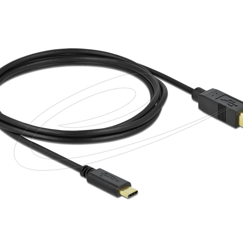 Кабел Delock USB-A 3.0 мъжко - USB-B мъжко, 5 м, 5 Gbps, Premium, Черен