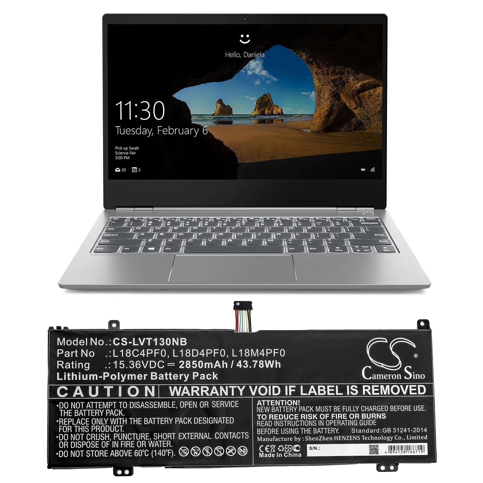 Батерия за лаптоп LENOVO ThinkBook 13S-20R9005GSB, ThinkBook 14s-0RS002CAU L18C4PF0 15.36V 2850 mAh CAMERON SINO - Image 4