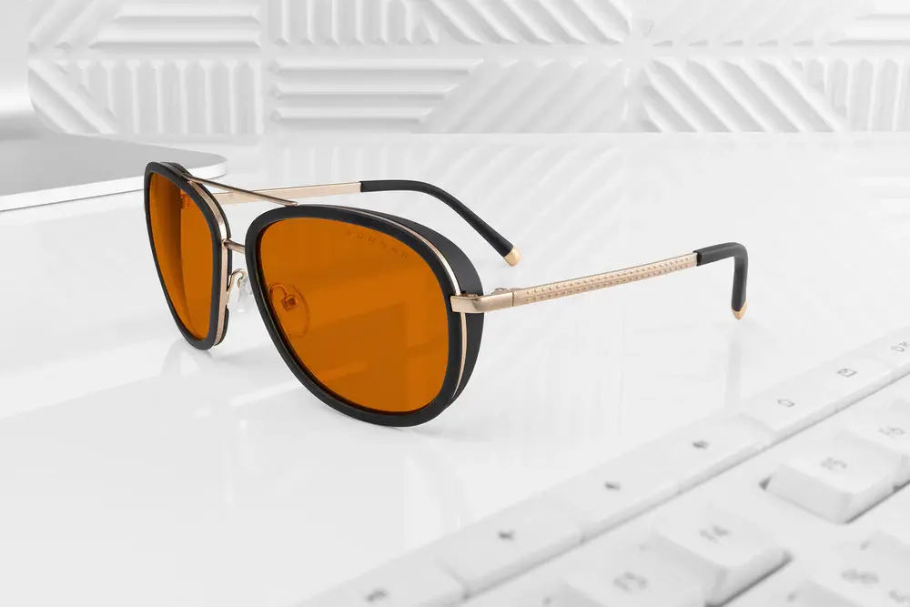 Компютърни очила GUNNAR Dume - Gold - Amber Max - Image 6