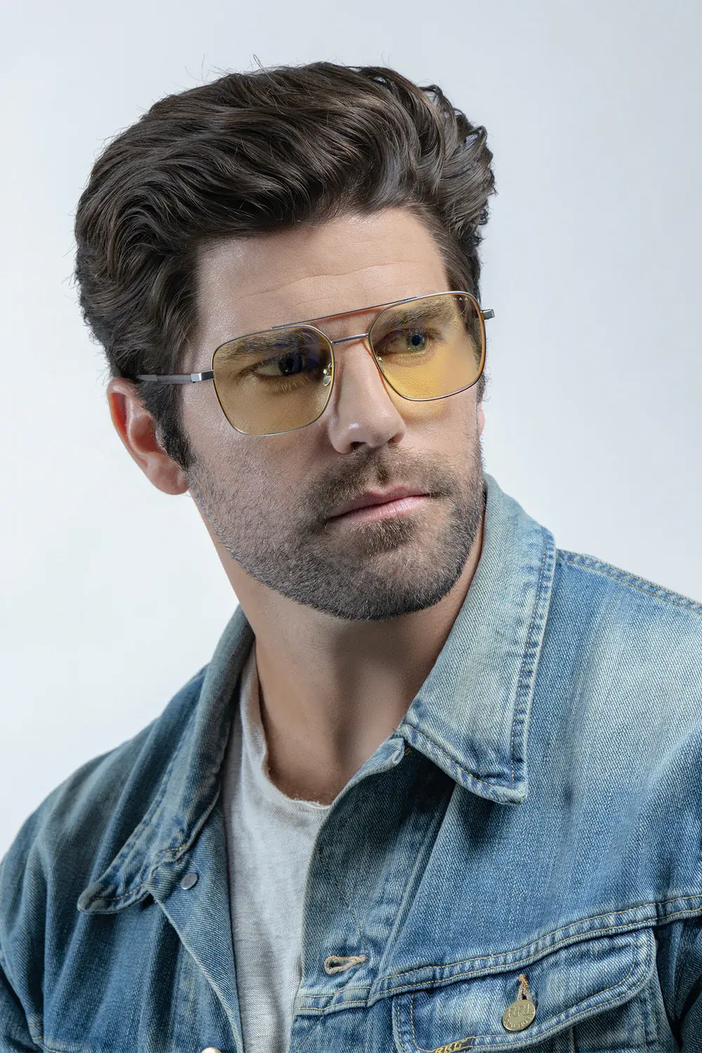 Компютърни очила GUNNAR White Wolf - Steel/Umber - Amber - Image 4