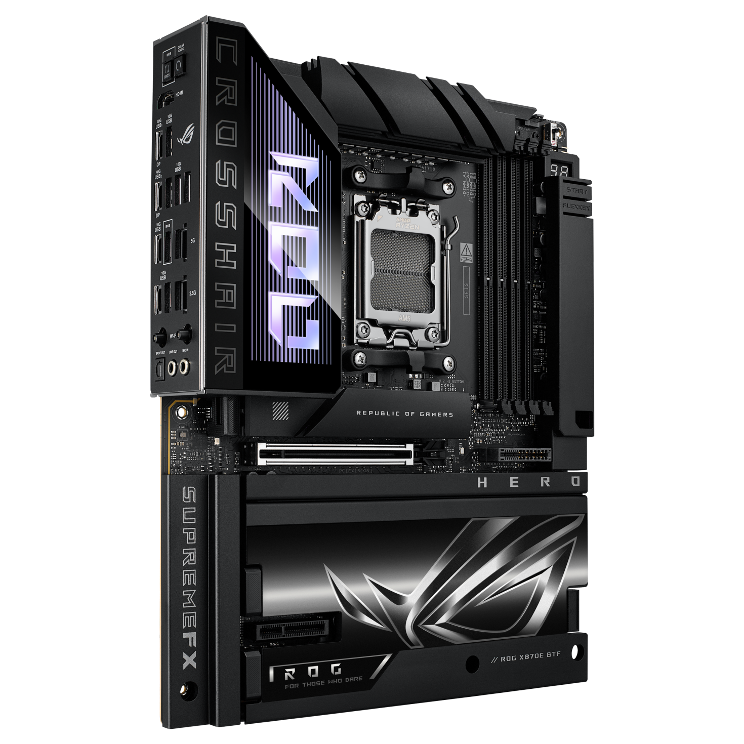 Дънна платка ASUS ROG CROSSHAIR X870E-E HERO BTF WIFI AM5 DDR5 - Image 2
