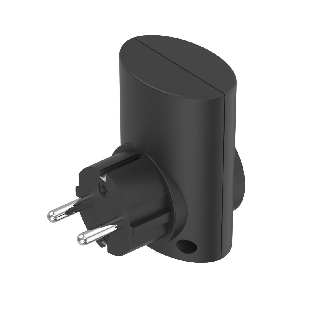 HAMA Контакт с вградена защита от пренапрежение, черен - Image 4