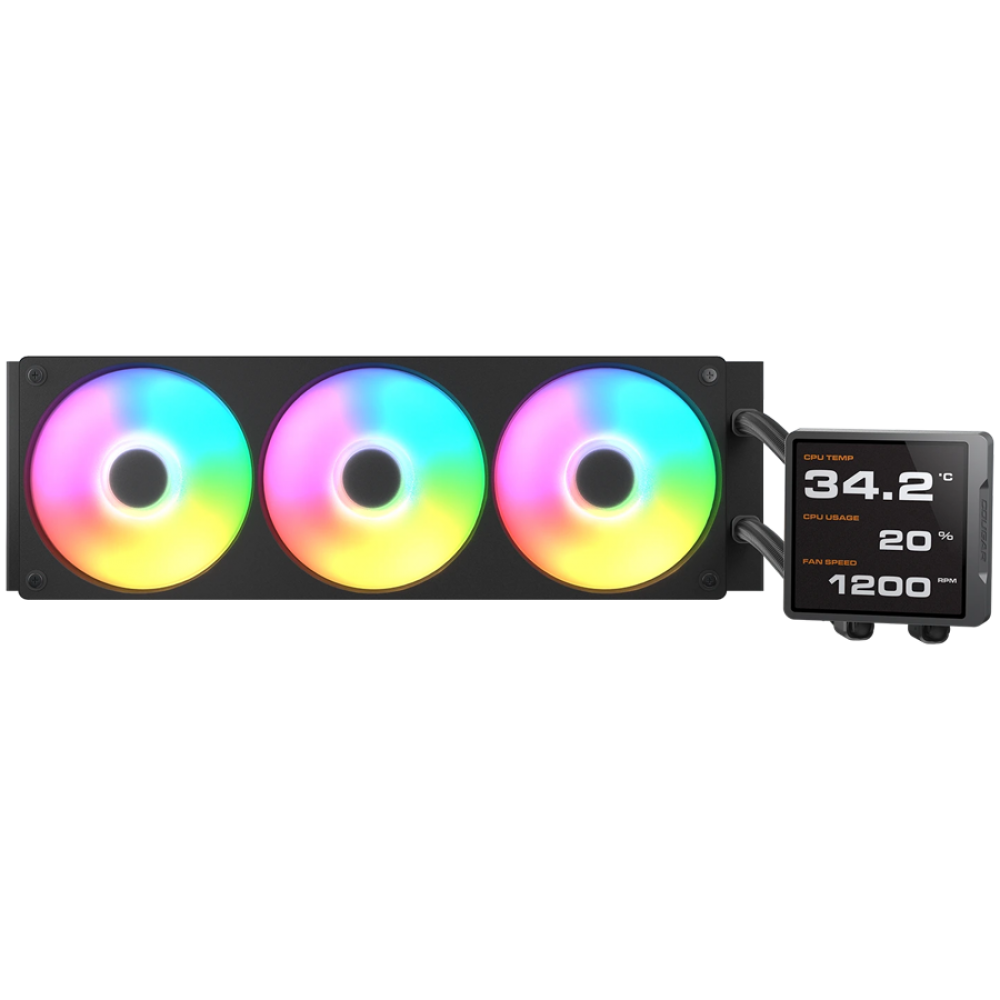COUGAR Poseidon Vistek Pro ARGB 360 AiO Liquid Watercooling - Black
