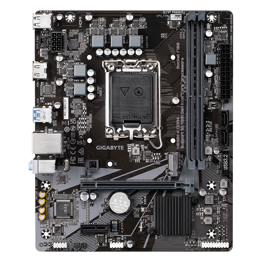 Дънна платка GIGABYTE H610M-K, socket 1700, Micro ATX