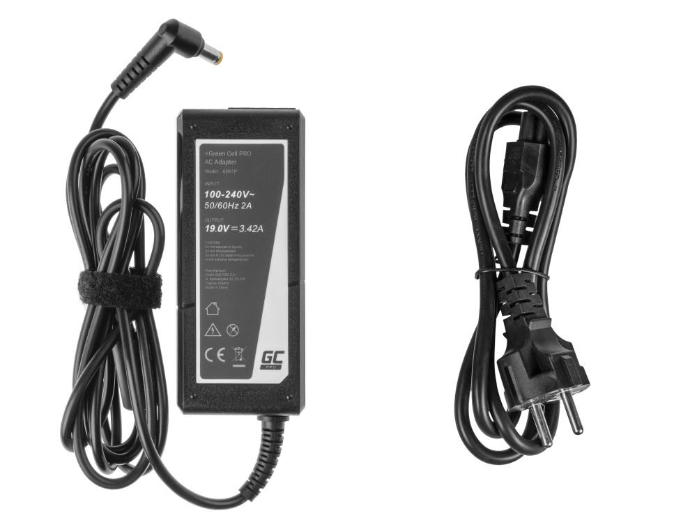 Захранване за лаптоп GREEN CELL, PRO Charger / AC Adapter 19V 3.42A 65W for Acer Aspire 5741G 5742 5742G E1-521 E1-531 E1-531G E1-570 E1-571 E1-571G - Image 3