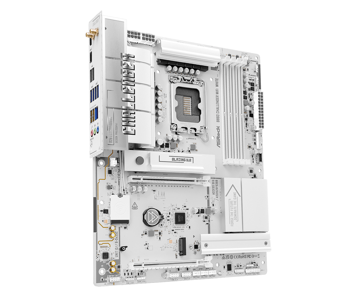 Дънна платка ASRock B860 Challenger White WIFI, LGA 1851 - Image 2