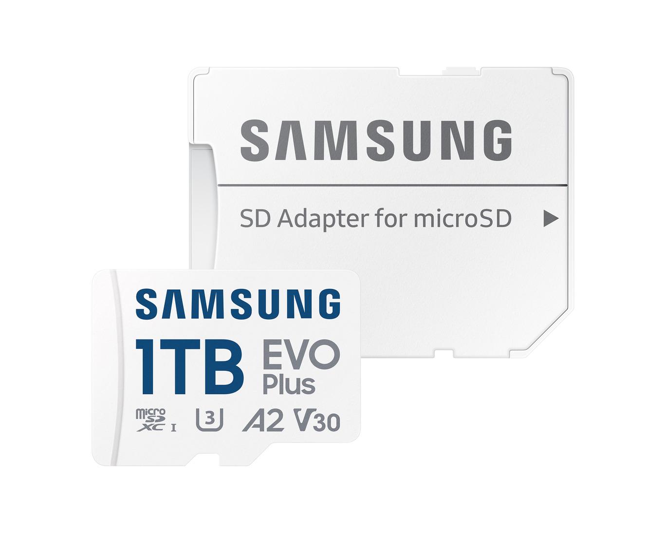 Карта памет Samsung EVO+, 1 TB, mSD + Адаптер, карта microSDXC
