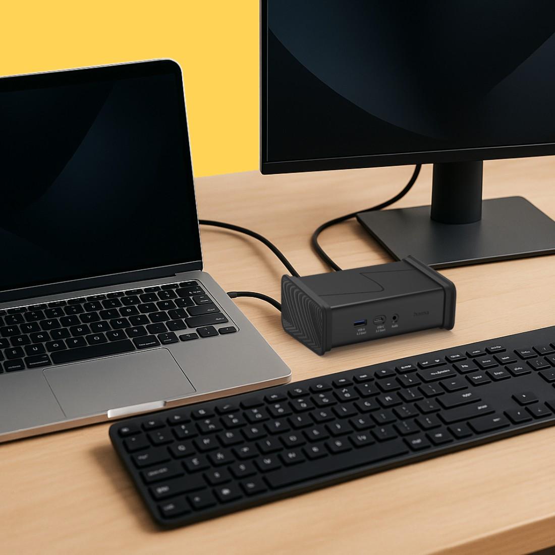 HAMA Докинг станция USB-C "Connect2Office Black", 9 порта, 2x HDMI™, USB-A, USB-C, LAN - Image 5