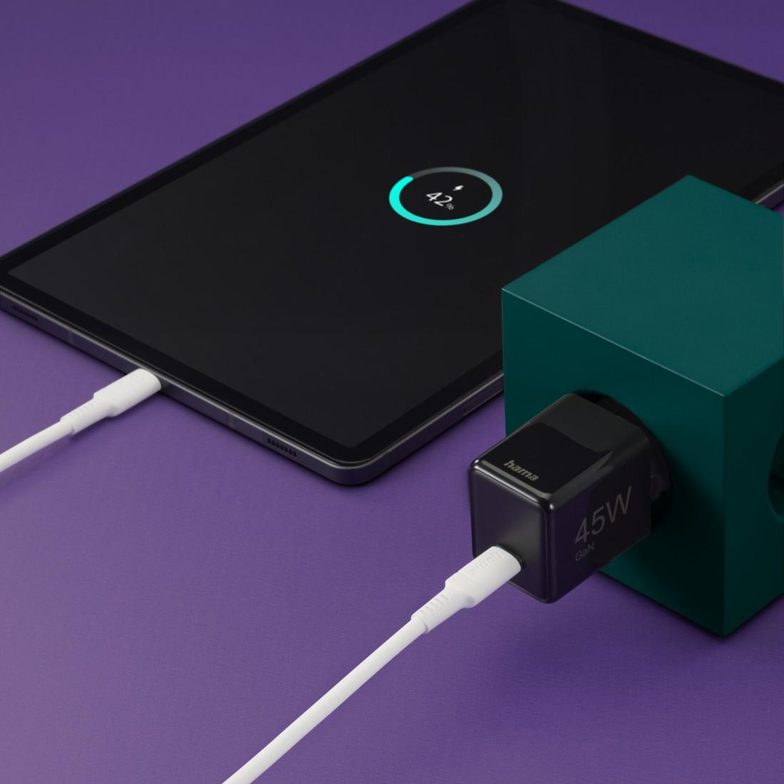 HAMA Бързо мини зарядно GaN, USB-C, PD, 45 W, черно - Image 6