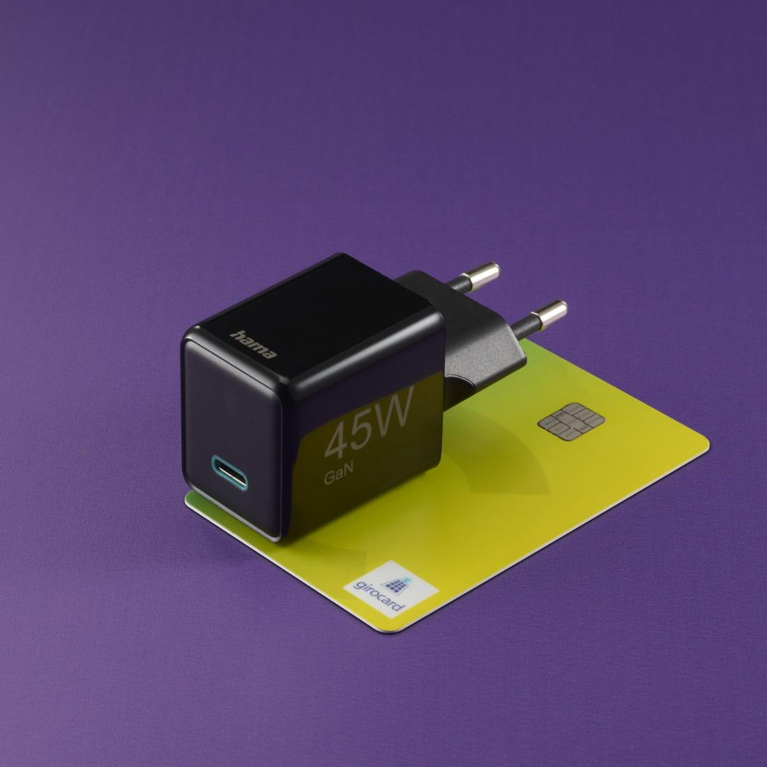HAMA Бързо мини зарядно GaN, USB-C, PD, 45 W, черно - Image 8