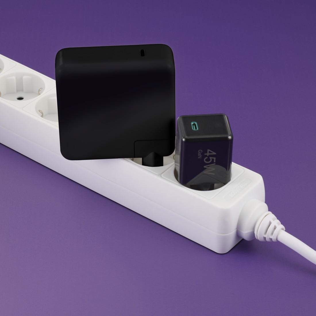 HAMA Бързо мини зарядно GaN, USB-C, PD, 45 W, черно - Image 10