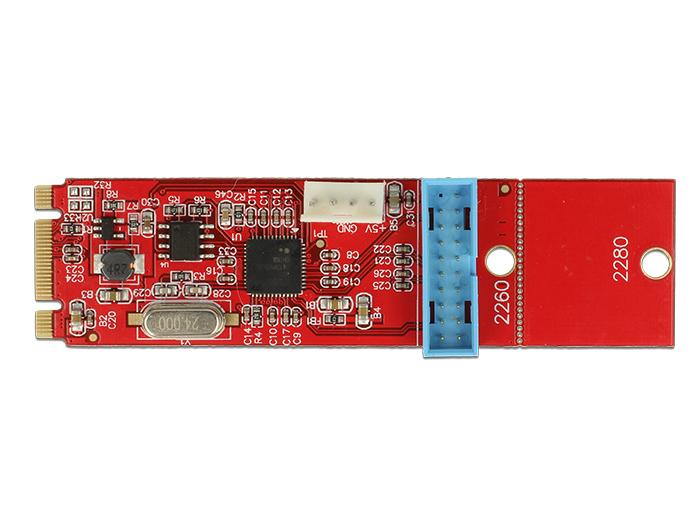 Адаптер Delock, M.2 Key B+M мъжко към 1 x USB 5 Gbps Pin Header - Image 4