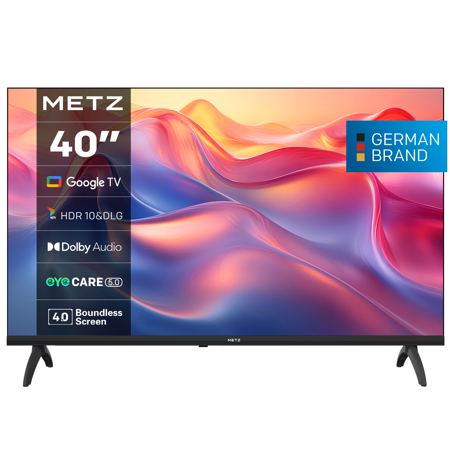 METZ Телевизор 40MTF6000Z 40" FullHD, LED TV, черен