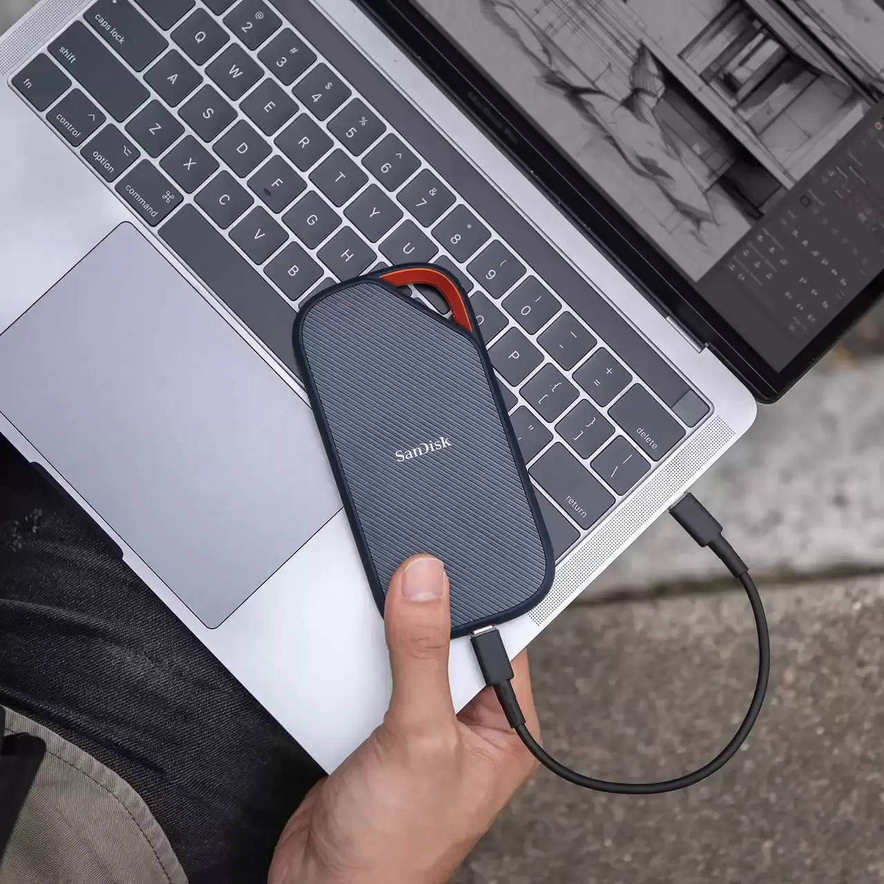 SanDisk Външен преносим SSD твърд диск 4TB Extreme PRO USB4, USB3.2, 3800 MB/s read, 3700MB/s write - Image 5