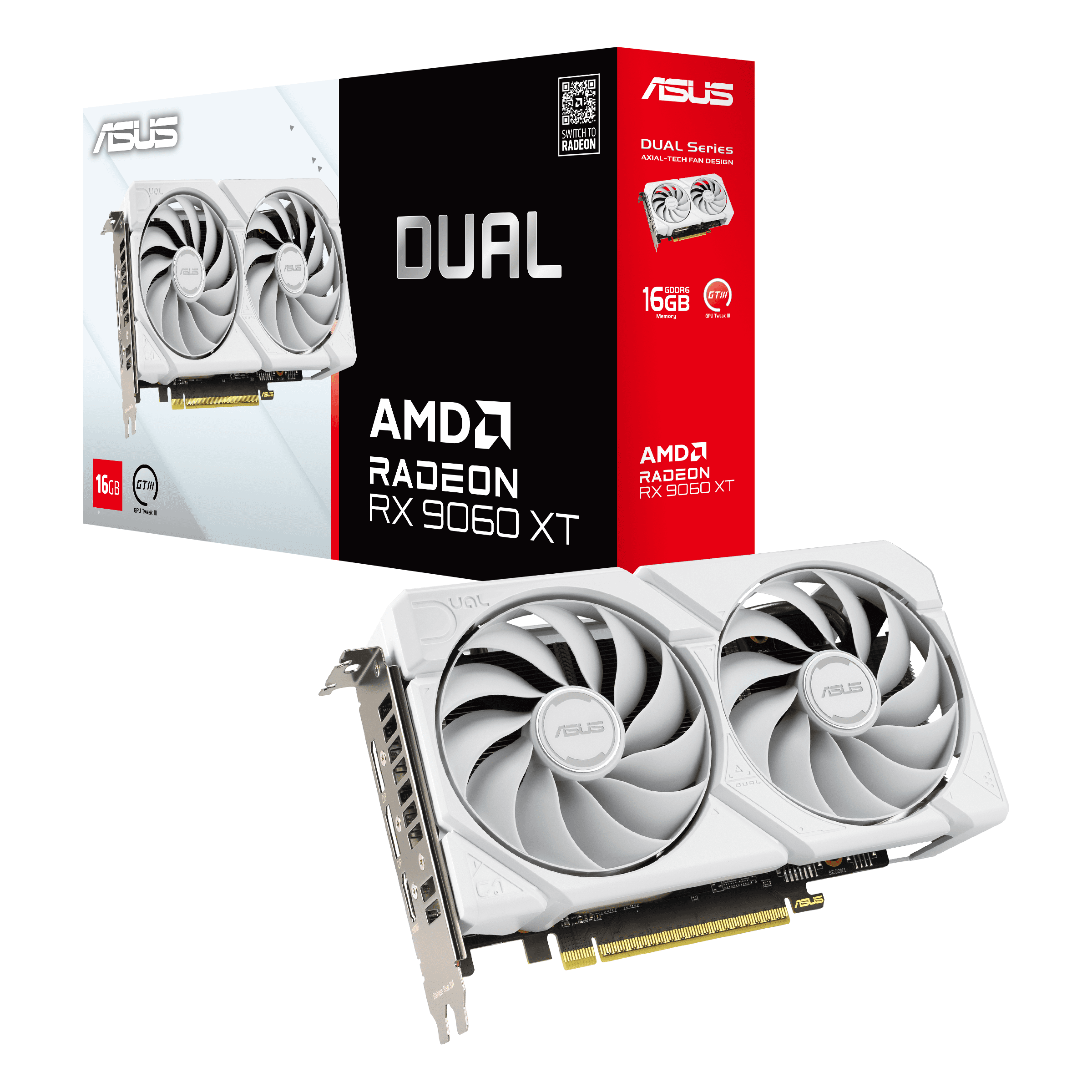 Видео карта ASUS DUAL RADEON RX 9060 XT 16GB GDDR6 White Edition - Image 9