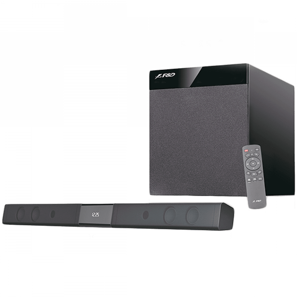 Bluetooth Sound Bar Audio System F&D T-360X 80W (RMS) 4x2.25'' full range drivers, 8'' driver for subwoofer, 20Hz - 120Hz, 130Hz-20kHz, Wireless IR full function remote control, CSR Bluetooth 4.0, Optical input, AUX