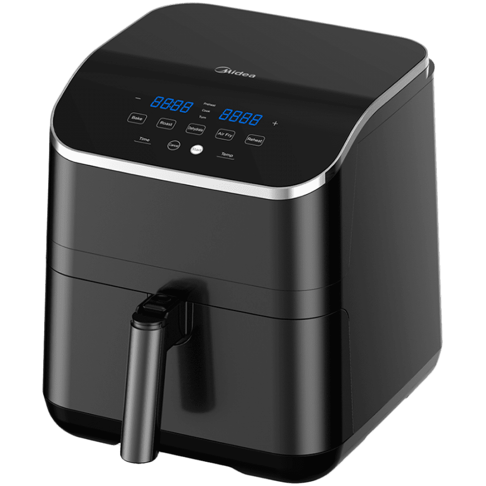 Air fryer, 4.8L big capacity, 1700W strong power, adjustable temperature up to 200 °C, multi-functional: air frying, roasting, baking, grilling, frying, preset programs