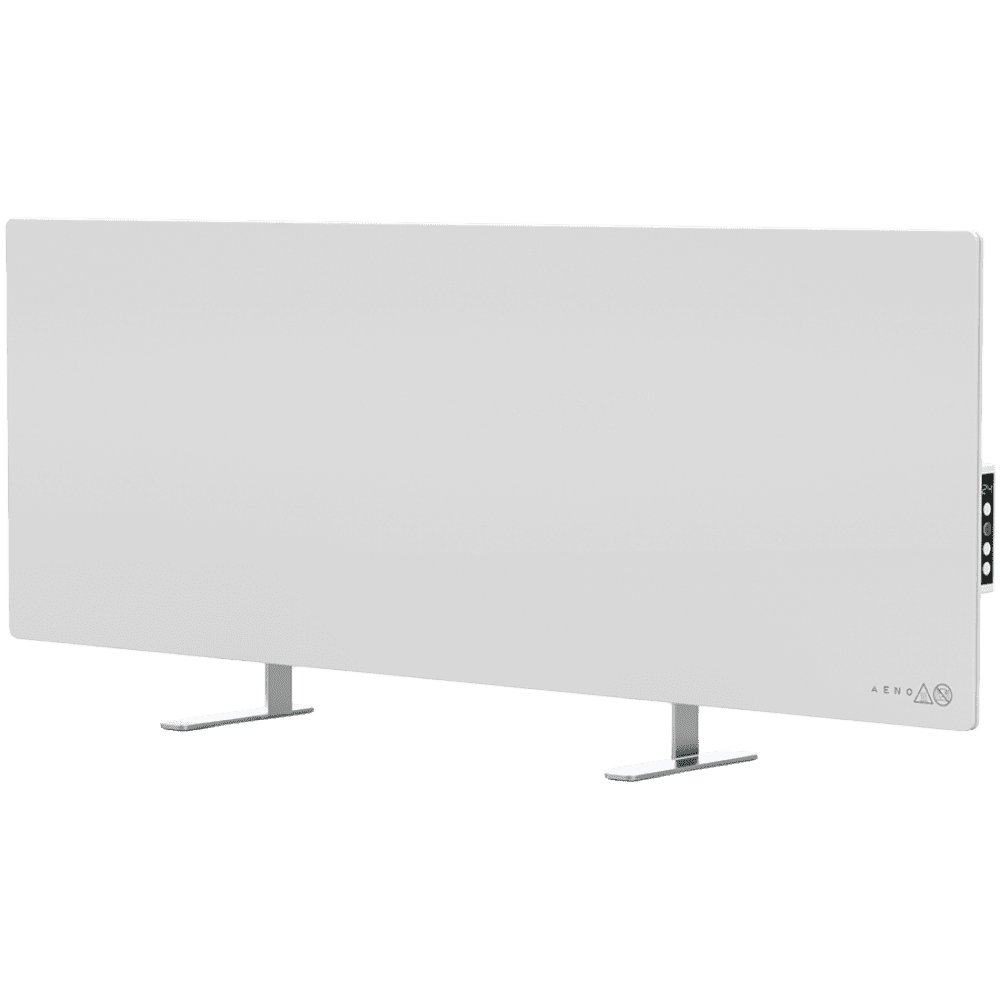 AENO Premium Eco Smart Heater, 700W, Tempered glass, Infrared+convection heating type, Led display Plug type: Europe (E/F type), WHITE