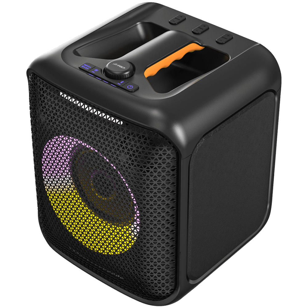 PA100 - F&D PA100 Portable Wireless Party Speaker, 40W RMS, Subwoofer 5.25"+2x2"Tweeter, BT 5.0/USB/AUX, RGB, WL microphone, battery 4000mAh, IPX4 waterproof