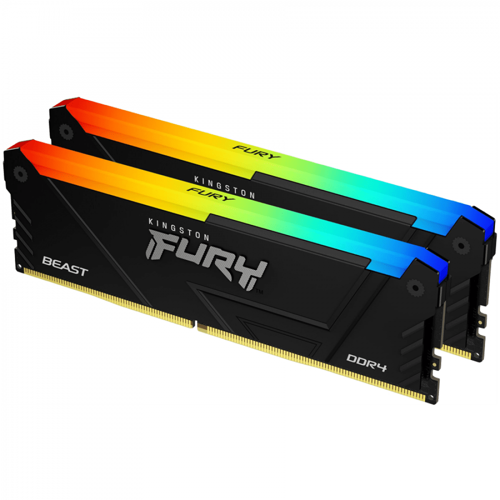 Kingston 32GB 3200MT/s DDR4 CL16 DIMM (Kit of 2) FURY Beast RGB