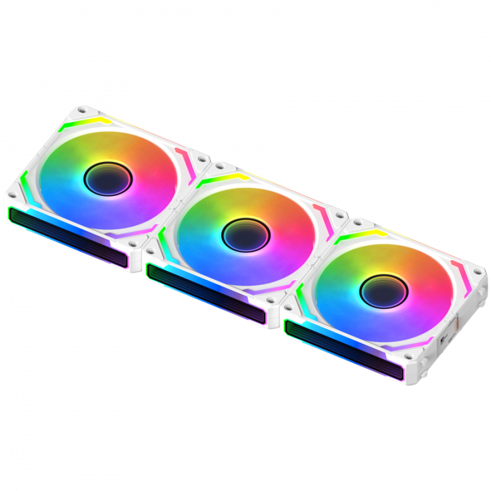 Starlink Ultra Arctic, EN40856, 3PCS White Easy Clip On & Smart Link Fan,ARGB & PWM Cable,Galaxy II Fan Control Box & Remote,Color Box)