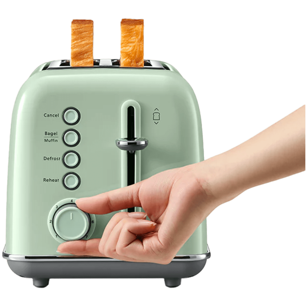 BUYDEEM 2 Slice Toaster, model DT620E, color Cozy Greenish, EU