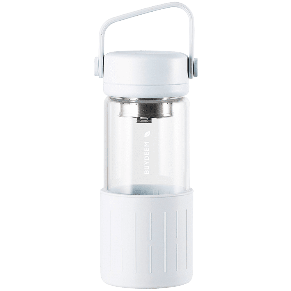 BUYDEEM Glass Tea Bottle 300 ml, model DG42, color Oat White
