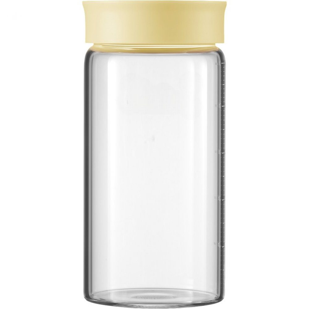 BUYDEEM Glass storage 1200ml, model CS1015, color Mellow Yellow