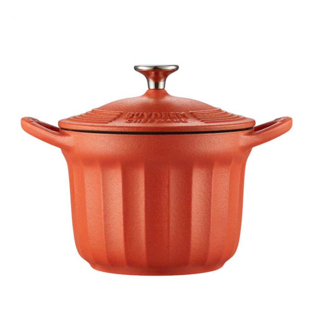 BUYDEEM Enameled Cast Iron Dutch Oven 1,8L, model CP541, color Koi Red